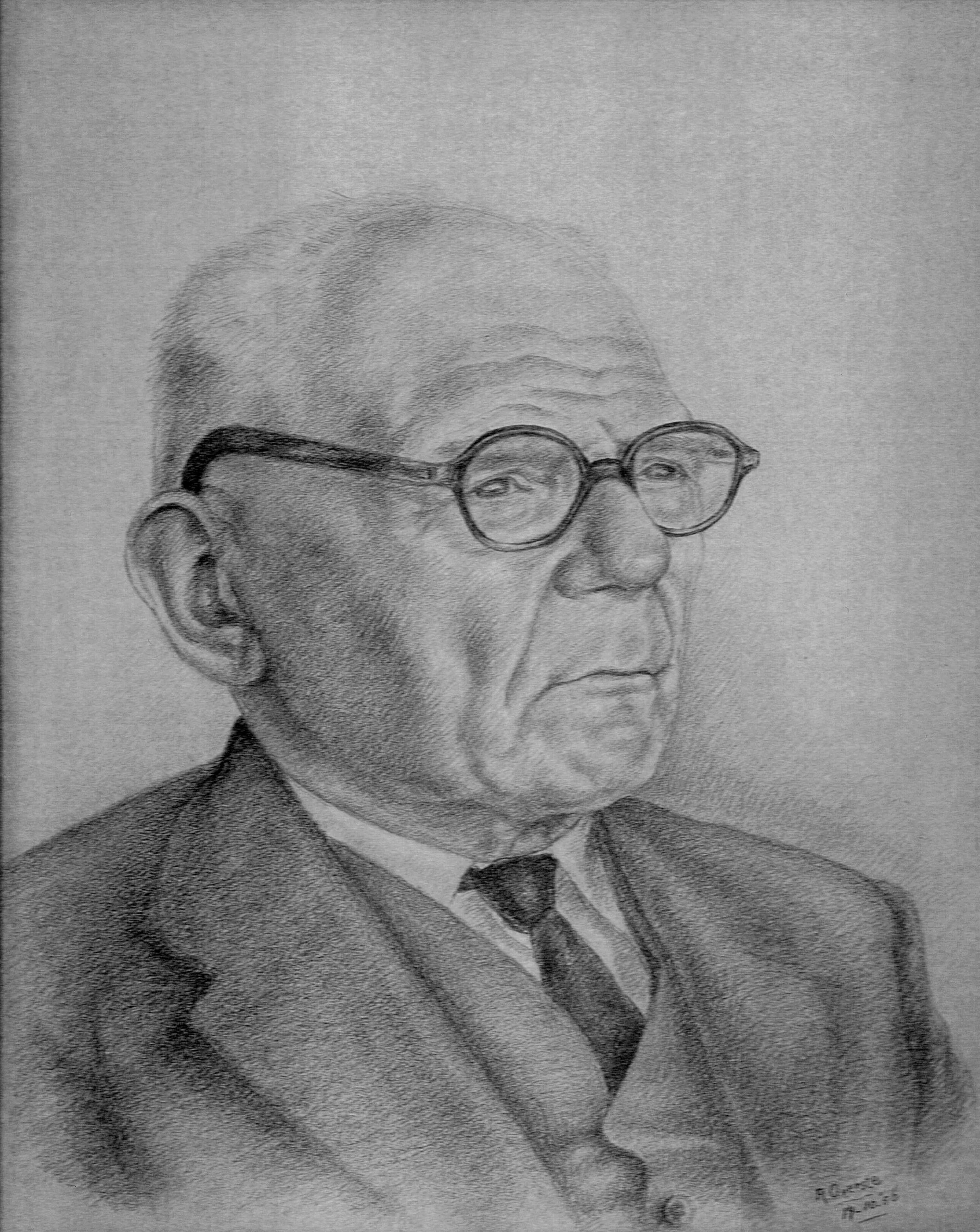 Portret van oprichter J. van Beelen
